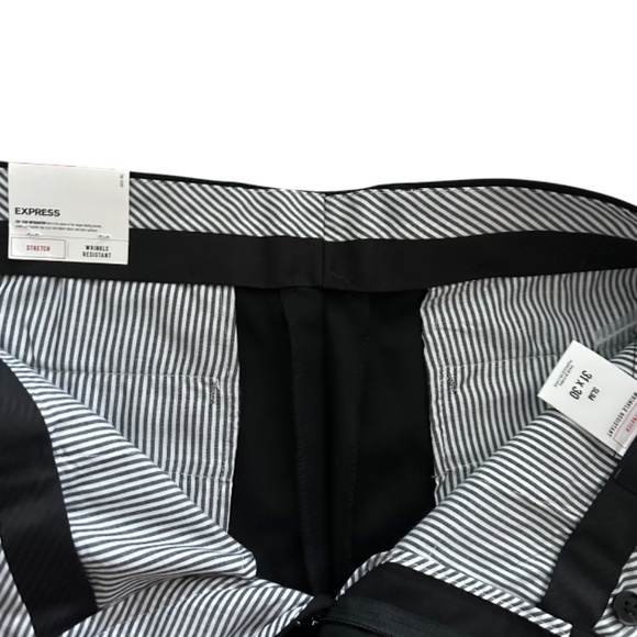 BNWT Express Men's Black Chino Pants Size 31 x 30 - Picture 5 of 9